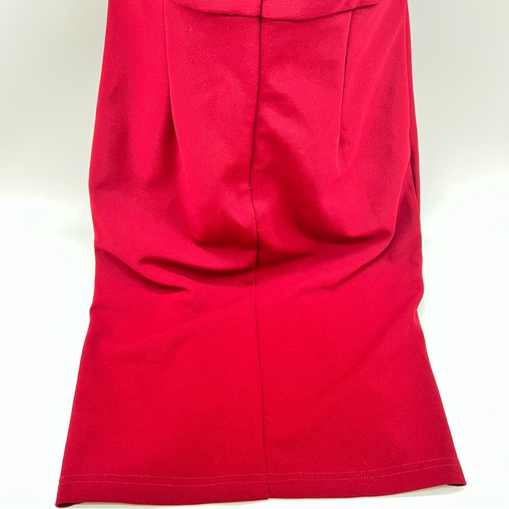 Lulu's Bold Red Backless Dress w/Front Slit Over Left Thigh-Size XS - Picture 6 of 9